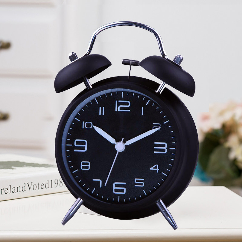 闹钟学生用儿童时钟卧室夜光静音床头钟钟表创意个性懒人小闹铃