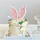 烘焙蛋糕装饰摆件网红珍珠兔子耳朵唯美兔耳甜品插卡复古插件装扮