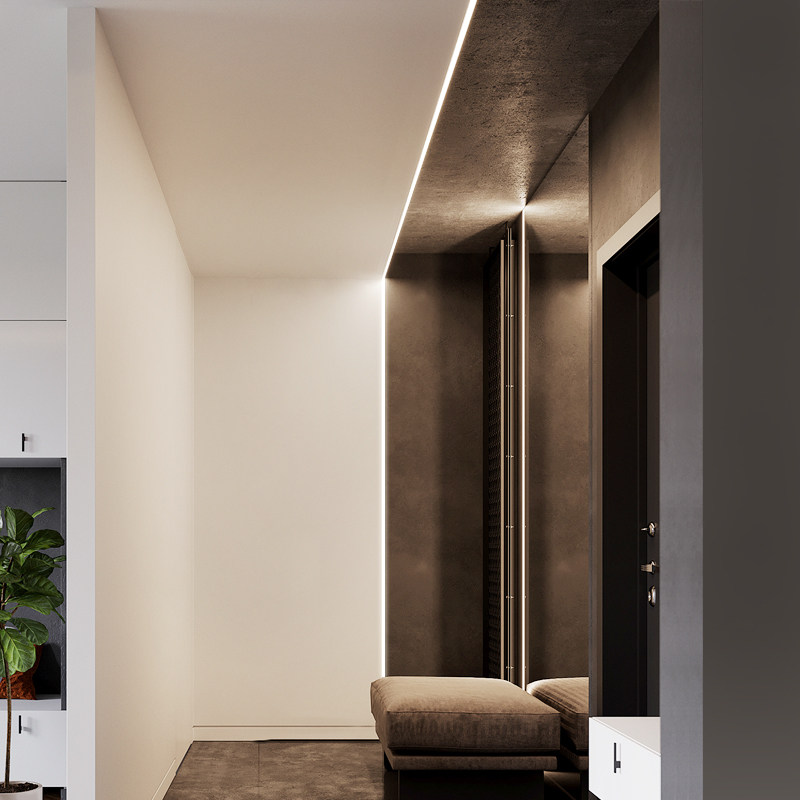 凯黎歌无边框led线条灯铝槽铝型灯条嵌入式客厅过道线型灯带卡槽