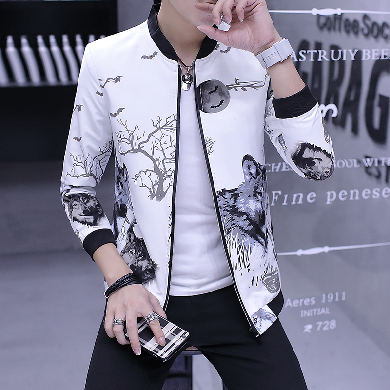 外套男加絨韓版潮流秋鼕季2017新款衣服男士帥氣修身秋裝加厚夾克