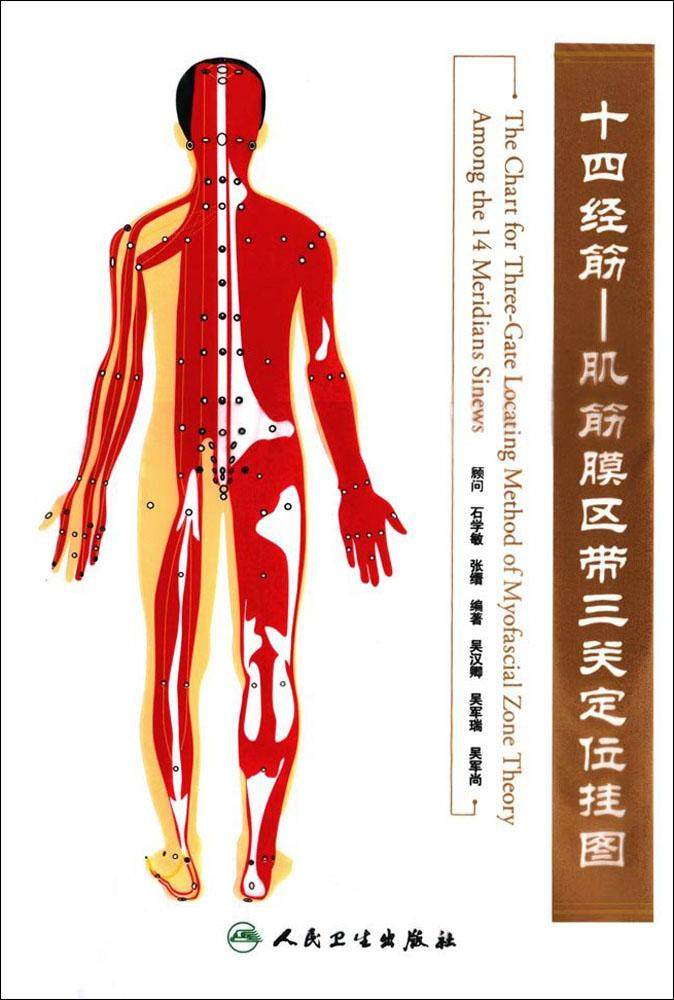 十四经筋——肌筋膜区带三关定位挂图 吴汉卿,吴军瑞,吴军尚 编著