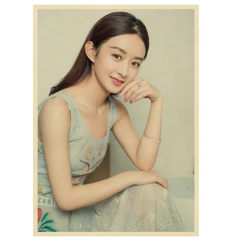 海报卧室装饰墙画装饰画明星周边 墙贴纸美女寝室赵丽颖海报优惠券