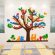 儿童幼儿园英语角辅导班级大树文化墙面装饰3d立体墙贴画教室标语