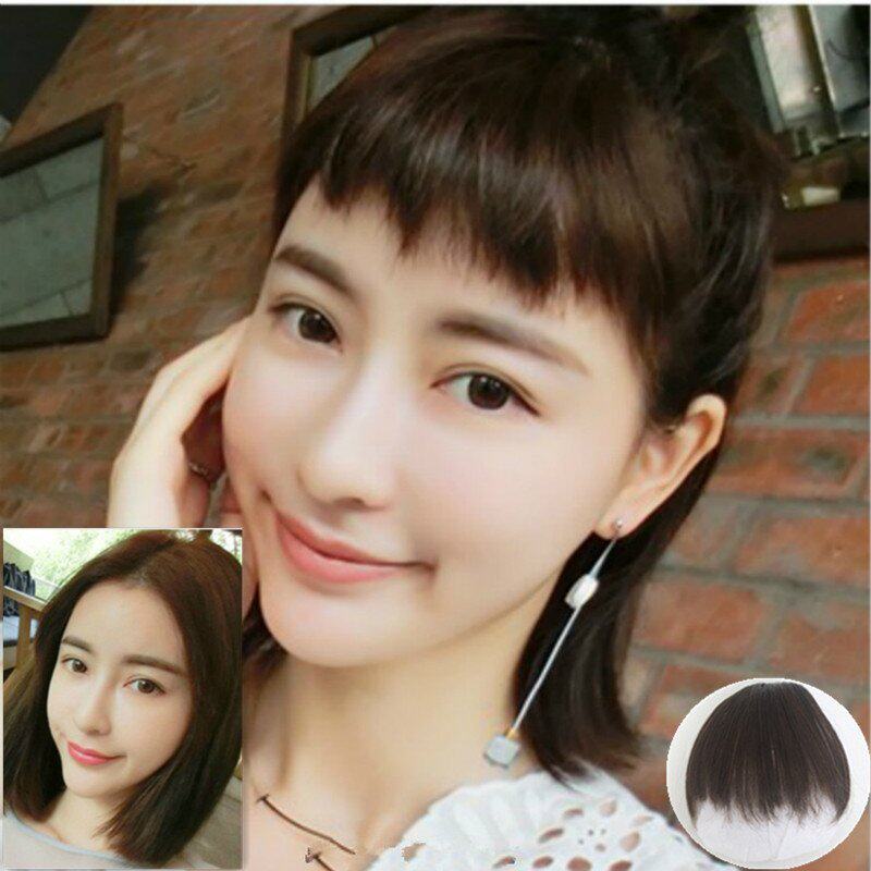假刘海片眉上齐二次元空气薄刘海狗啃式刘海片短不规则刘海假发