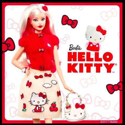 barbie hello kitty 2017 凯蒂猫 卡通人物合作款 珍藏版芭比娃娃