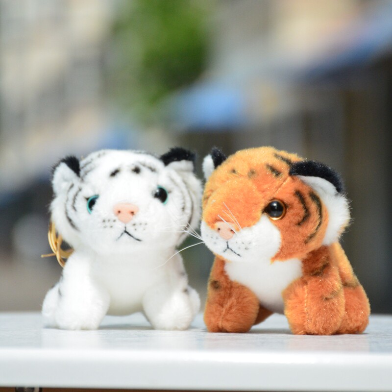 可爱仿真老虎公仔小号毛绒玩具东北虎迷你儿童玩偶女孩书包包挂件
