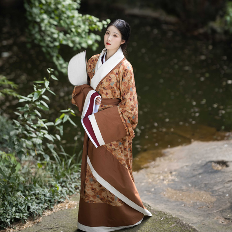 怀谷居云锦汉服乘云纹复原马王堆曲裾袍女款定制传统礼服非改良