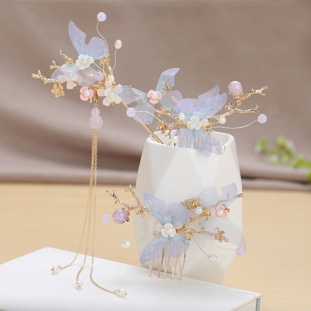 古风头饰发簪发簪套装女生汉服古代明制表演仙气流苏步摇发饰超仙