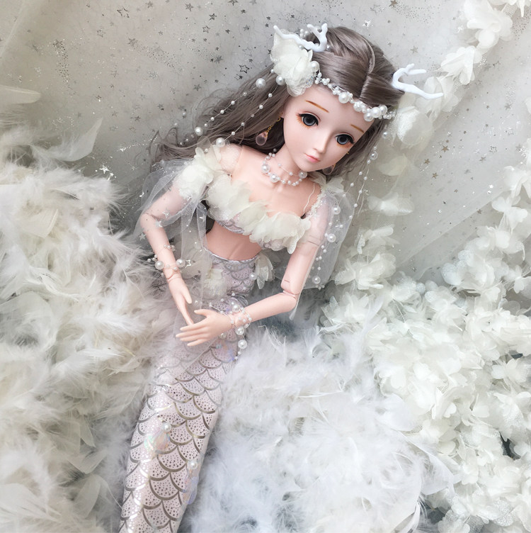 美人鱼公主60厘米大号花仙子娃娃纯手工bjd梦幻换装玩偶女孩礼物