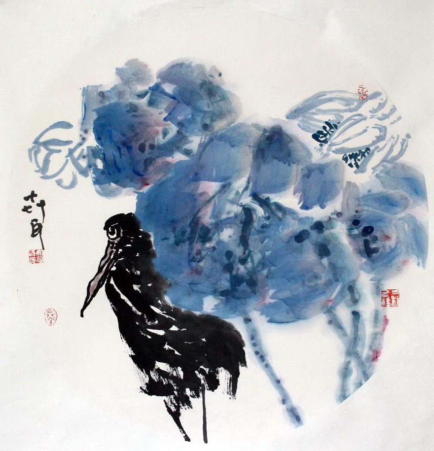 高卉民《花鸟画 一对》清华美院导师 国家画院研究员