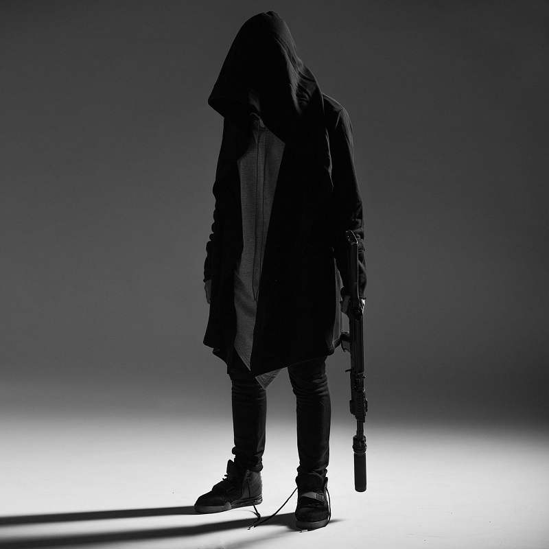 披风衣服装男中长款大衣抖音黑脸v同款冬季薄款外套 春秋神秘人