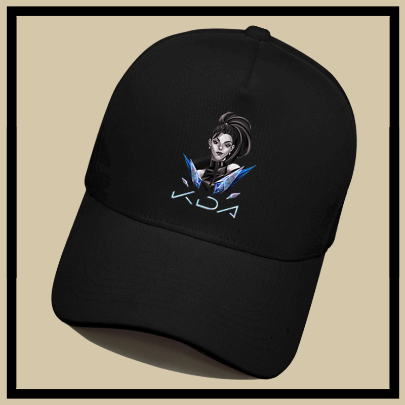 女团阿卡丽男lol电竞游戏周边男2021新款潮流鸭舌帽休闲棒球帽—帽子