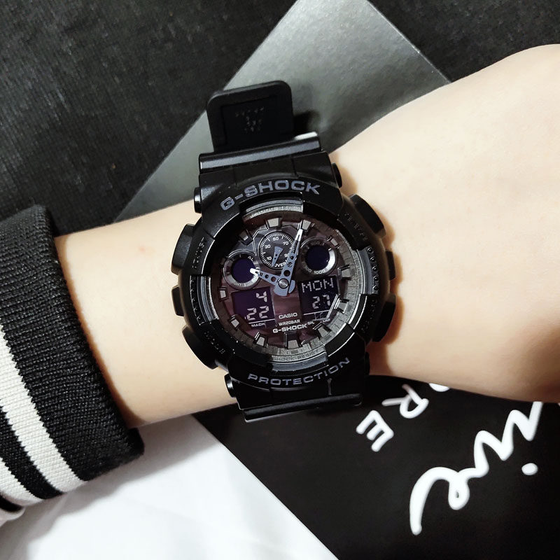 卡西欧手表男g-shock拆弹专家李现同款黑武士黑暗之心ga-100c——圣时