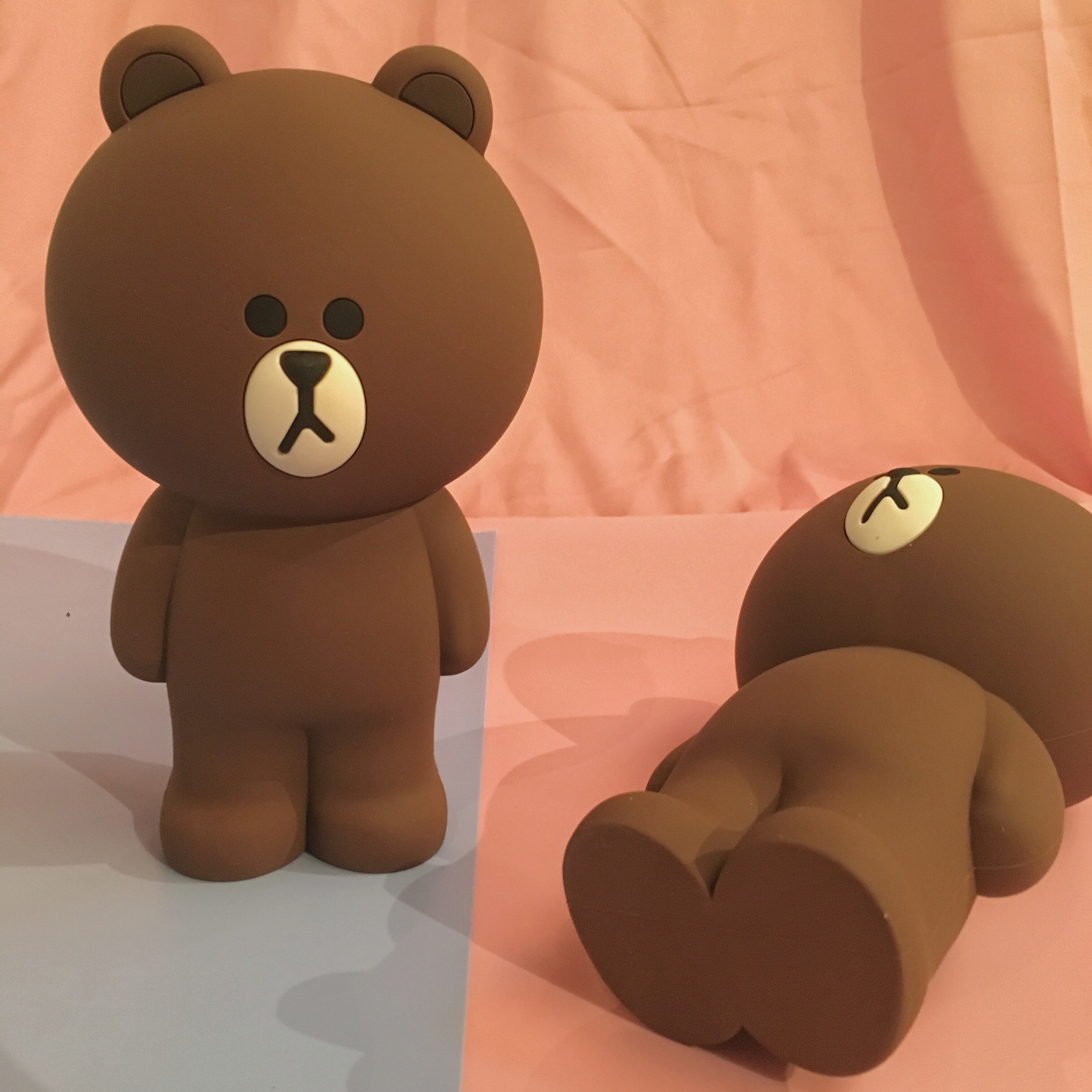 布朗熊铅笔袋_韩国line 布朗熊硅胶笔袋立体创意笔盒可爱文具盒收纳袋