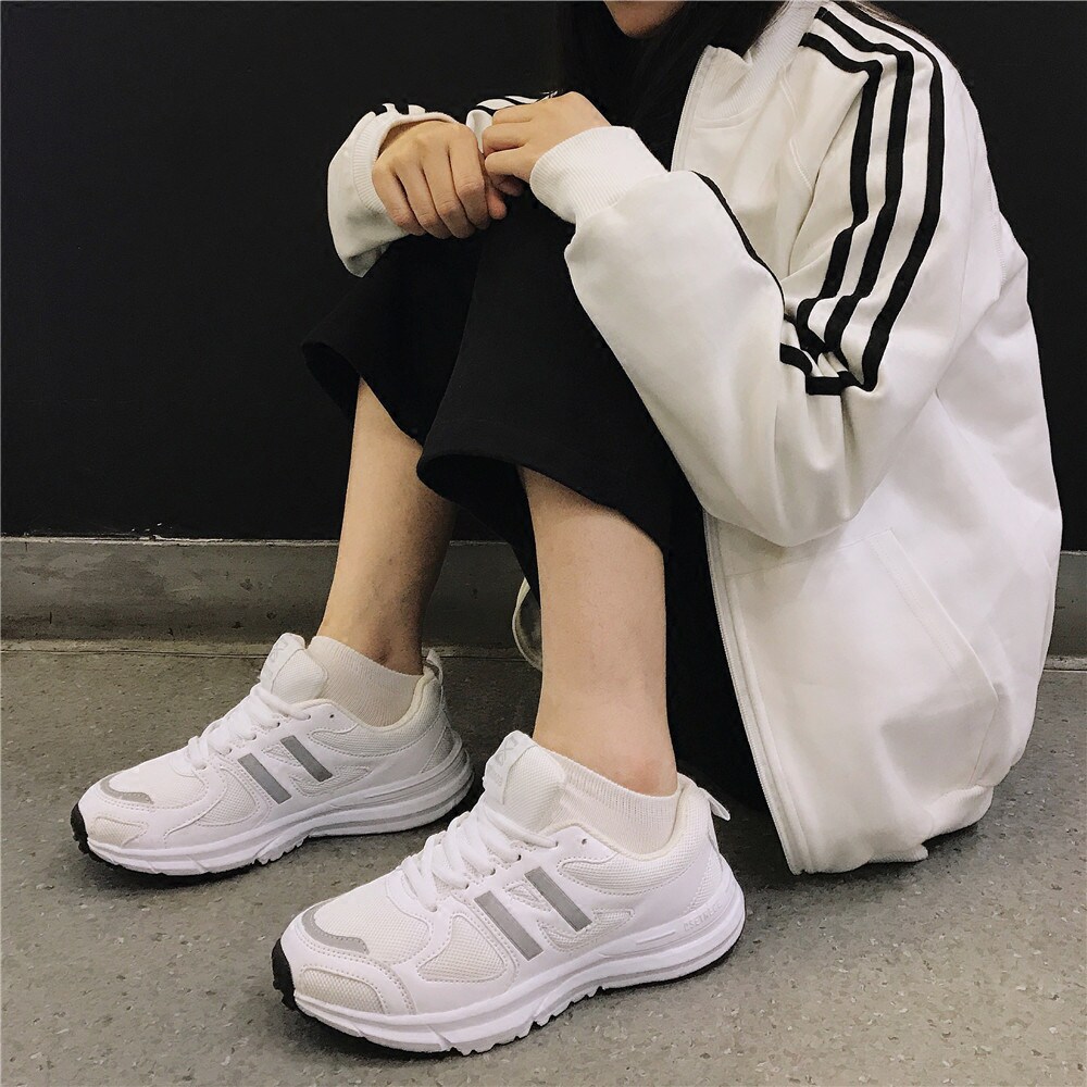 夏春韩版学生运动鞋女鞋ulzzang百搭原宿厚底小白鞋街拍休闲鞋潮