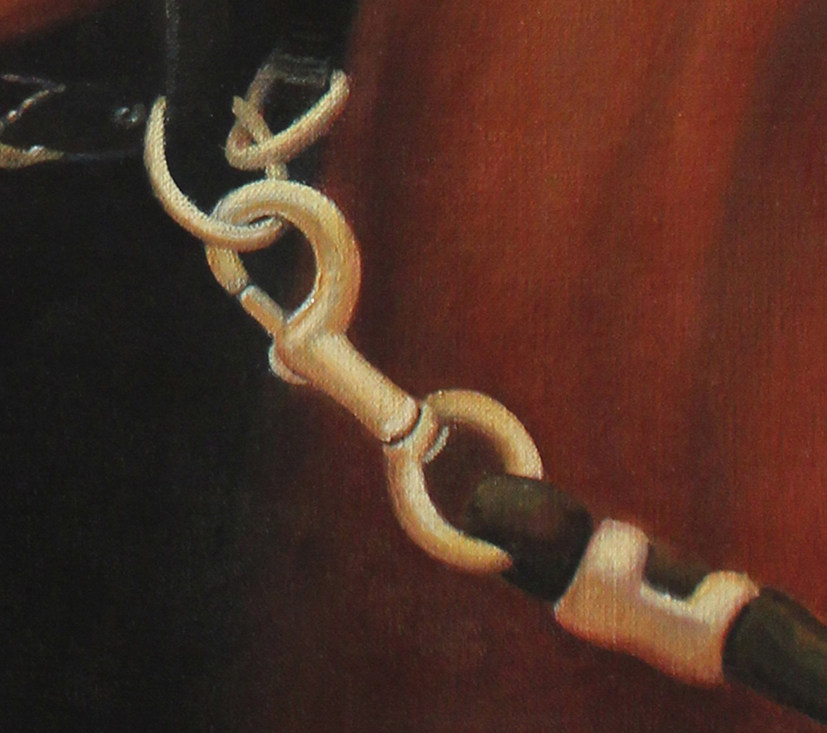 彭中杰 《枣红马》 布面油画