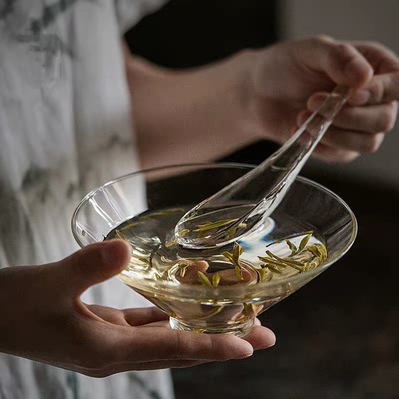 日式绿茶碗泡耐高温玻璃泡茶碗干泡碗茶勺套装手工创意功夫茶具