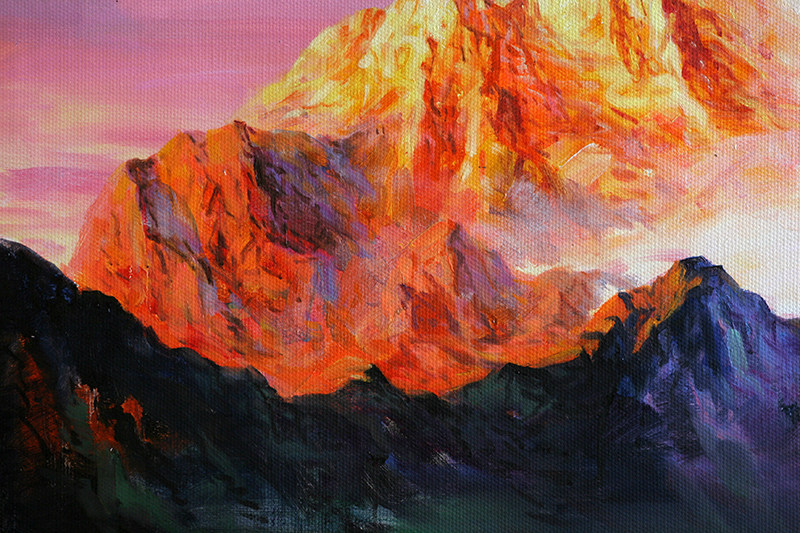 黄剑锋 《金山》布面油画 65x120cm