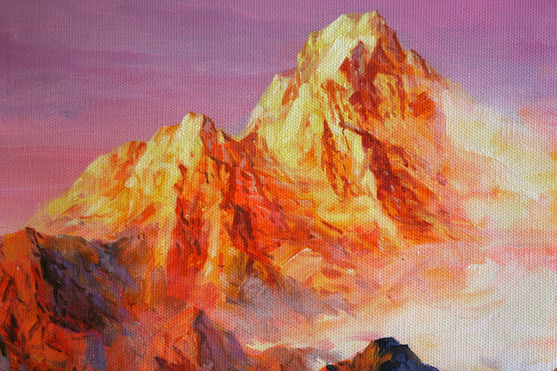 黄剑锋 《金山》布面油画 65x120cm