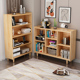 实木转角书架落地客厅靠墙置物架儿童书柜简易多层家用木质格子柜