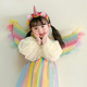3件套 独角兽彩虹翅膀纱裙发箍套装女宝宝演出拍照节日幼儿园道具