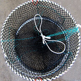 加粗加重折叠捕蟹笼螃蟹笼子淡海用弹簧蟹网鱼笼虾笼渔网夏季抓蟹