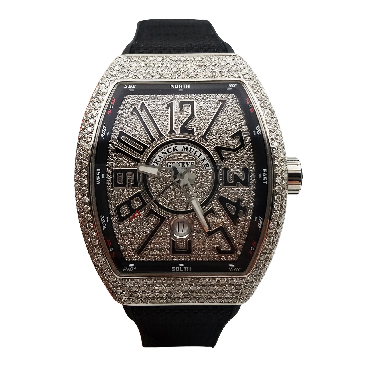 [绝当][9.5新]法穆兰 vanguard系列 自动机械男表 后镶钻 w501