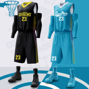 球服篮球男套装夏季订制23号美式球衣篮球男童运动比赛训练服背心