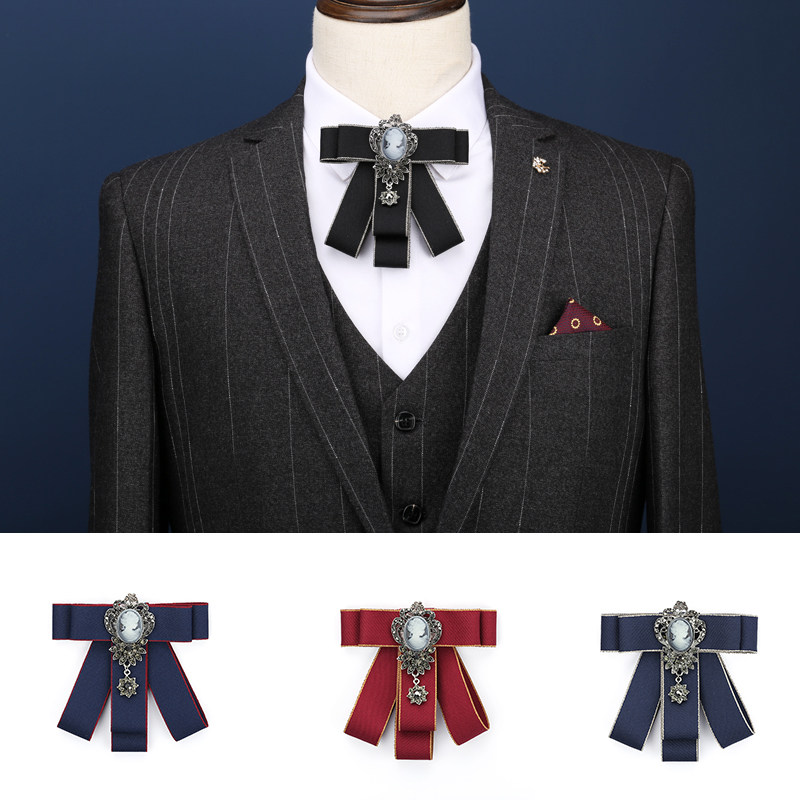 西服蝴蝶结男领结婚礼结婚新郎伴郎高档黑色时尚潮演出商务蝴蝶结