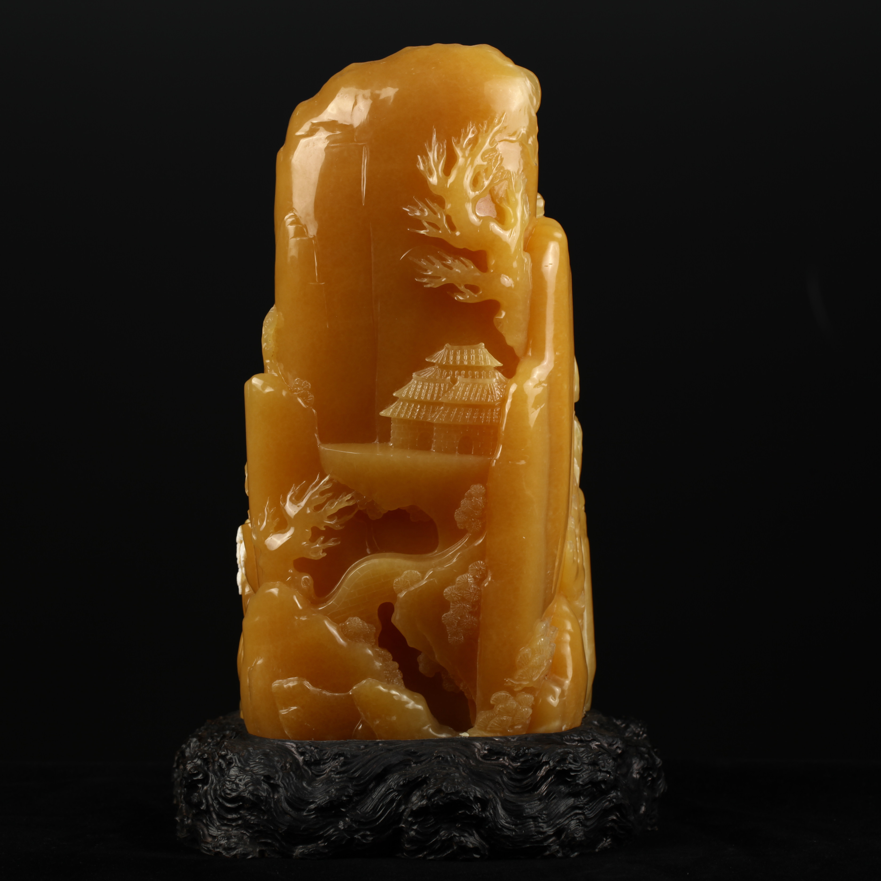 金冻石 《西图雅集图》质地细腻 纹理细腻