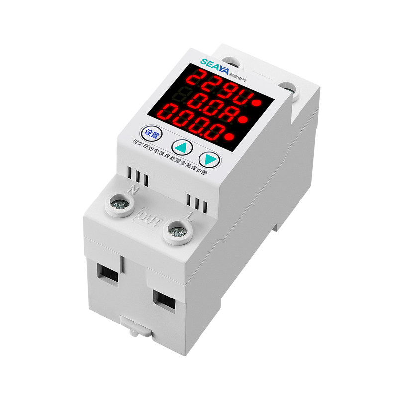 希崖带眼睛可调式自复式过欠压延时保护器限电流电压电度家用开关