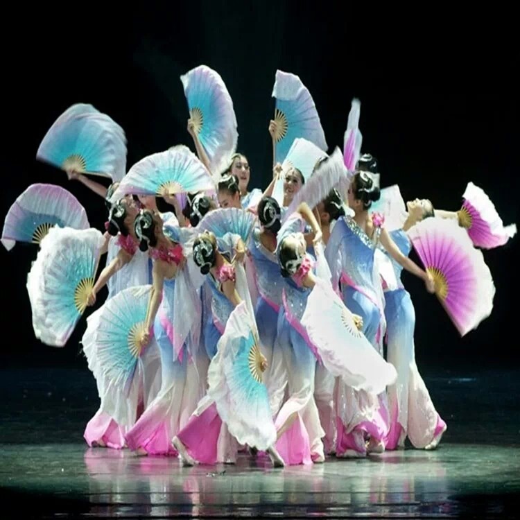 民族舞扇子 舞蹈 双面扇_2个包邮风酥雨忆民族舞蹈扇子一尺二双面双色