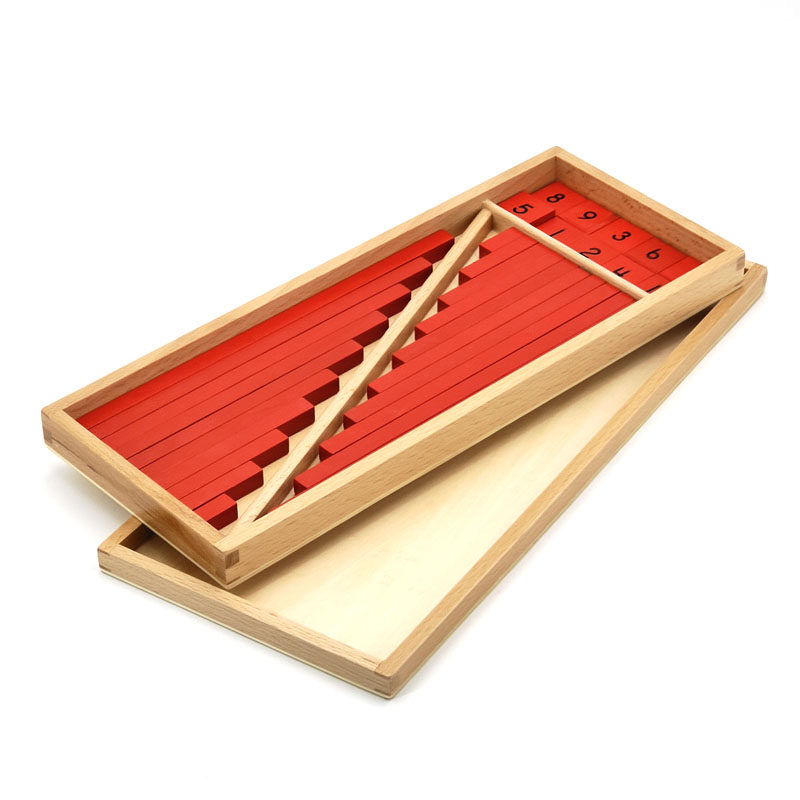 出口出口欧欧美蒙特梭利儿童感官教具红色长棒其它玩具