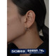 PAUSA ANN  s925素圈肌理基本款耳钉简约小巧个性设计感