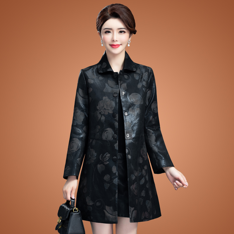 Haining leather clothing Mid length version 2020 spring and autumn new pattern Large Easy middle age mom sheep genuine leather Windbreaker coatin the Women's clothing/Boutique , Leather clothing category - from Buy2taobao.com to provide professional Taobao agent buy service
