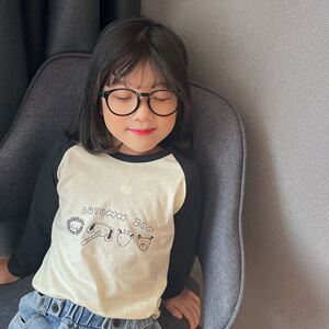 女童纯棉长袖t恤春秋1三岁半小儿童秋装宝宝洋气上衣男童打底衫潮