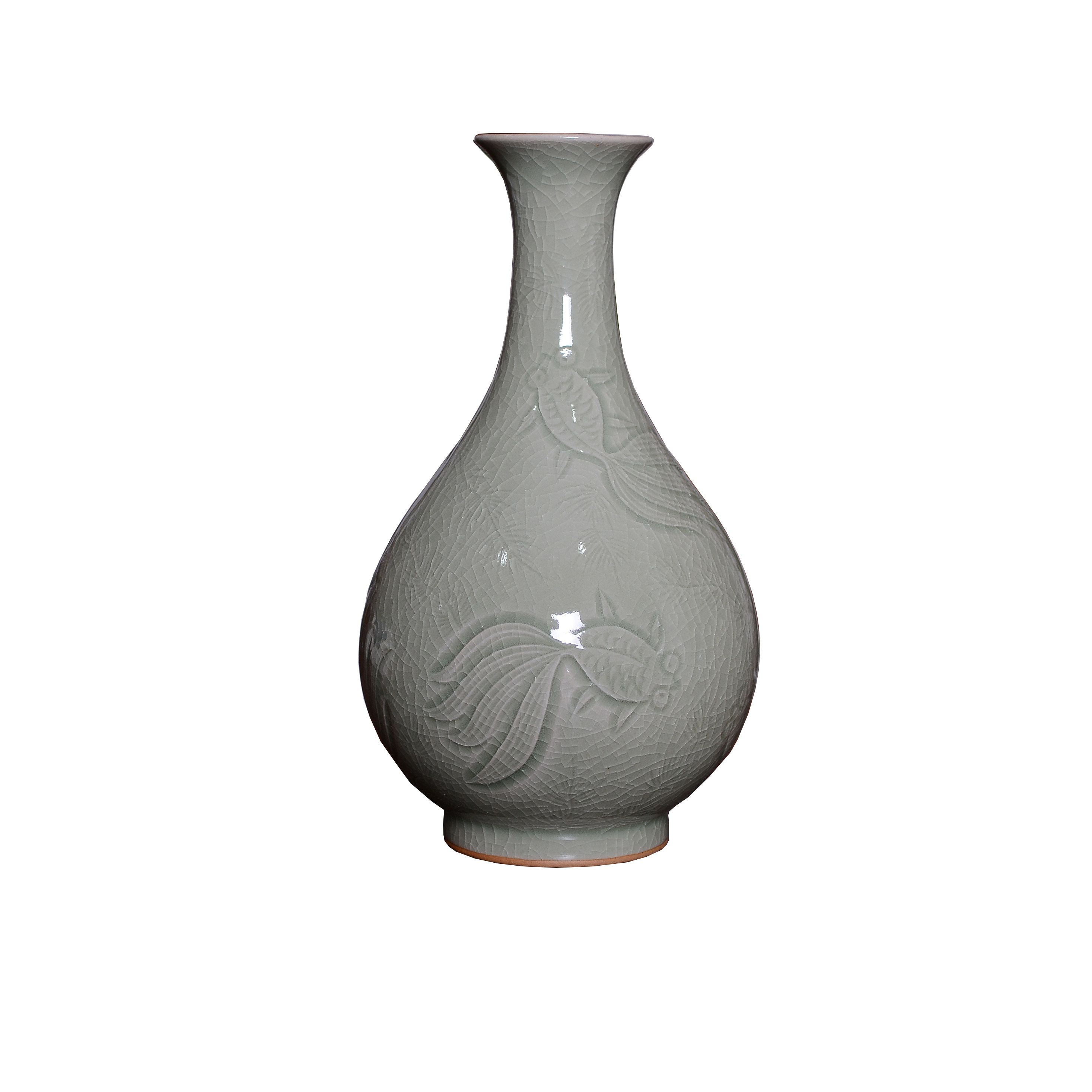 金玉满堂 中国陶瓷工艺大师 王振芳 汝瓷摆件 汝窑花器