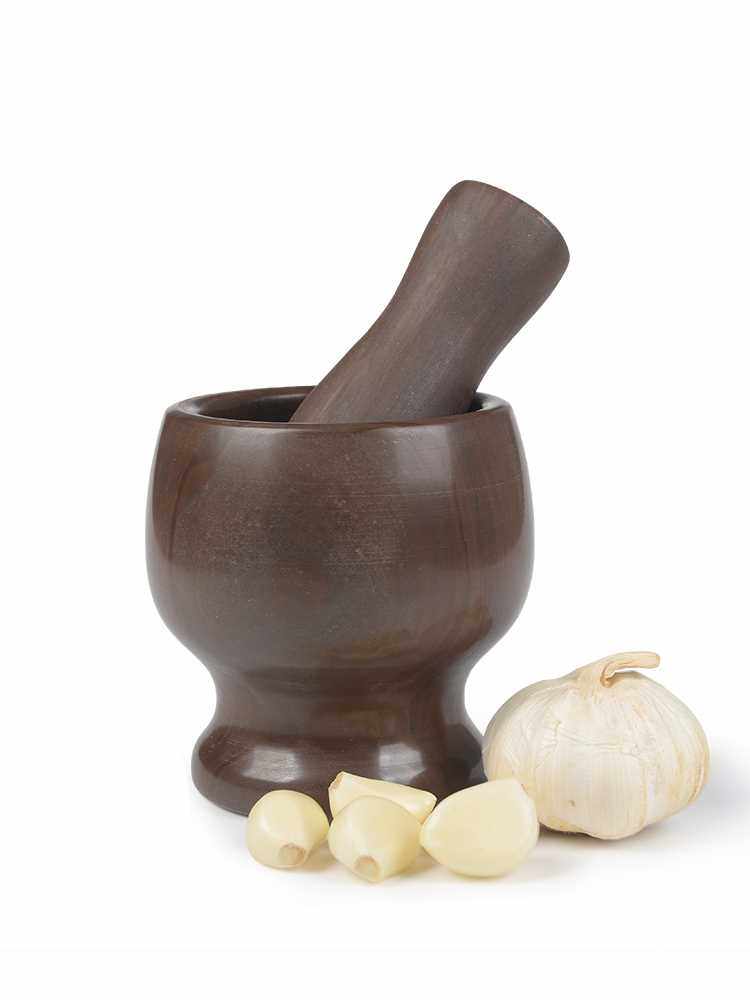 臻三环蒜臼子家用蒜泥器大理石木鱼石捣蒜器石臼压蒜器