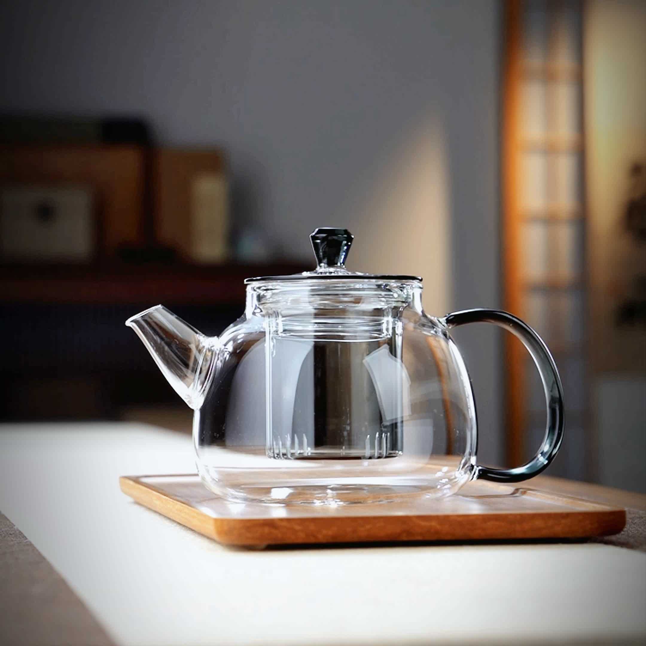 全度玻璃茶壶家用沏茶单壶耐高温煮红茶茶水分离泡茶器茶具花茶壶