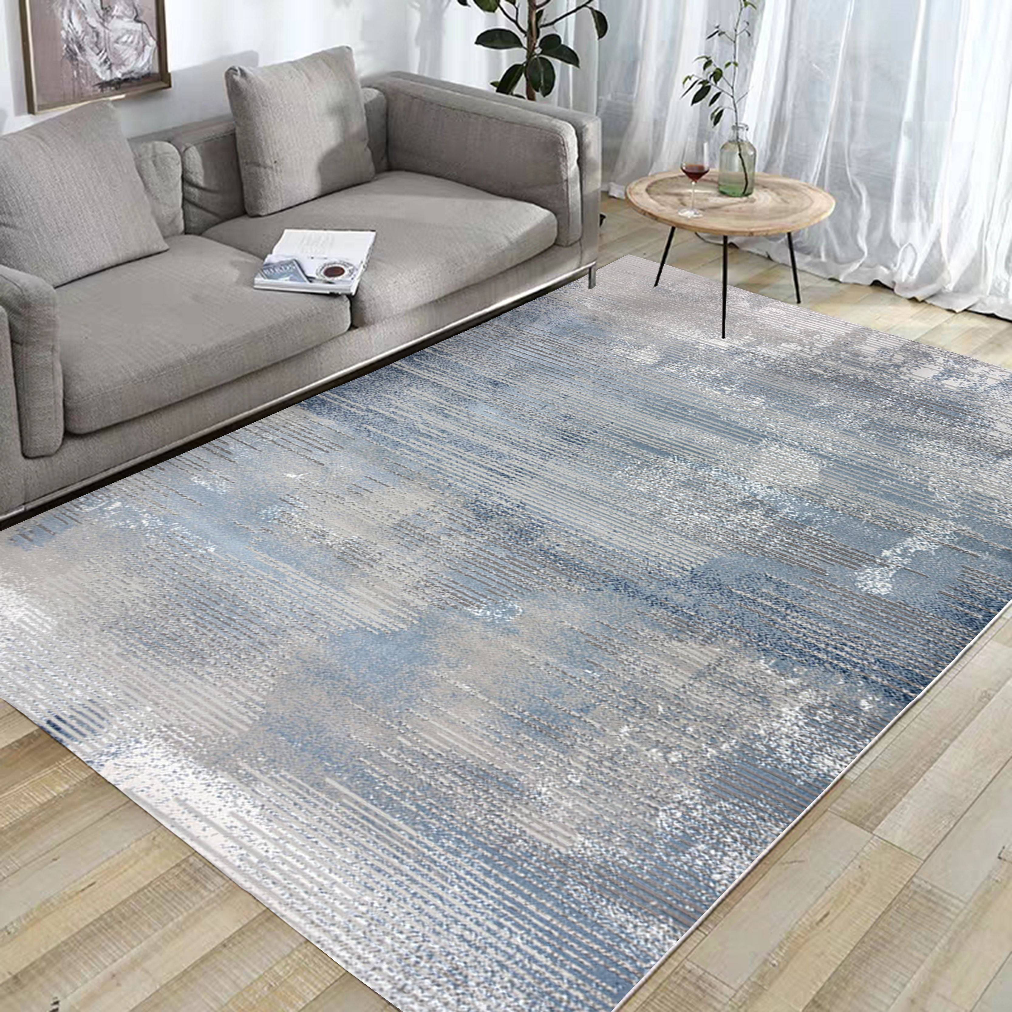 客厅茶几轻奢后现代简约北欧卧室满铺地毯抽象艺术可手洗特价地毯