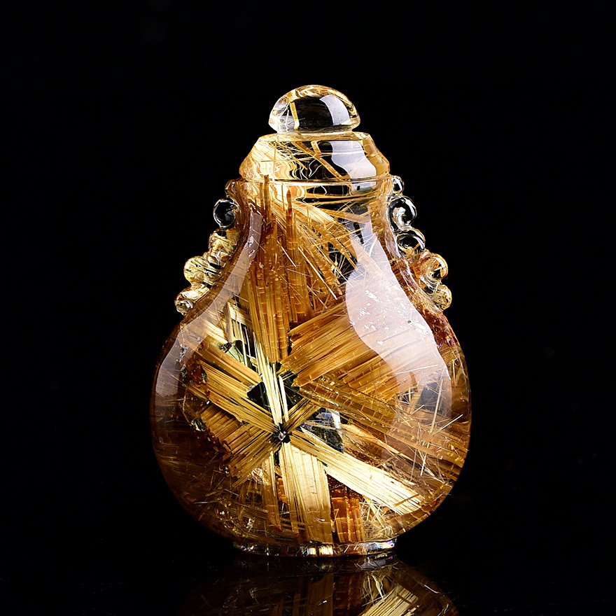 重52.75克钛晶花水晶宝瓶 臻品