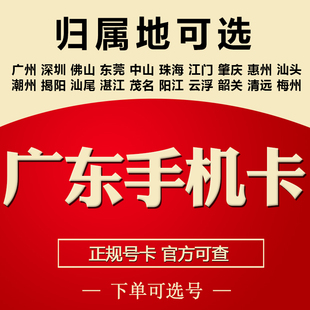 广东深圳广州佛山东莞珠海移动手机卡电话卡号码4G通用流量上网卡