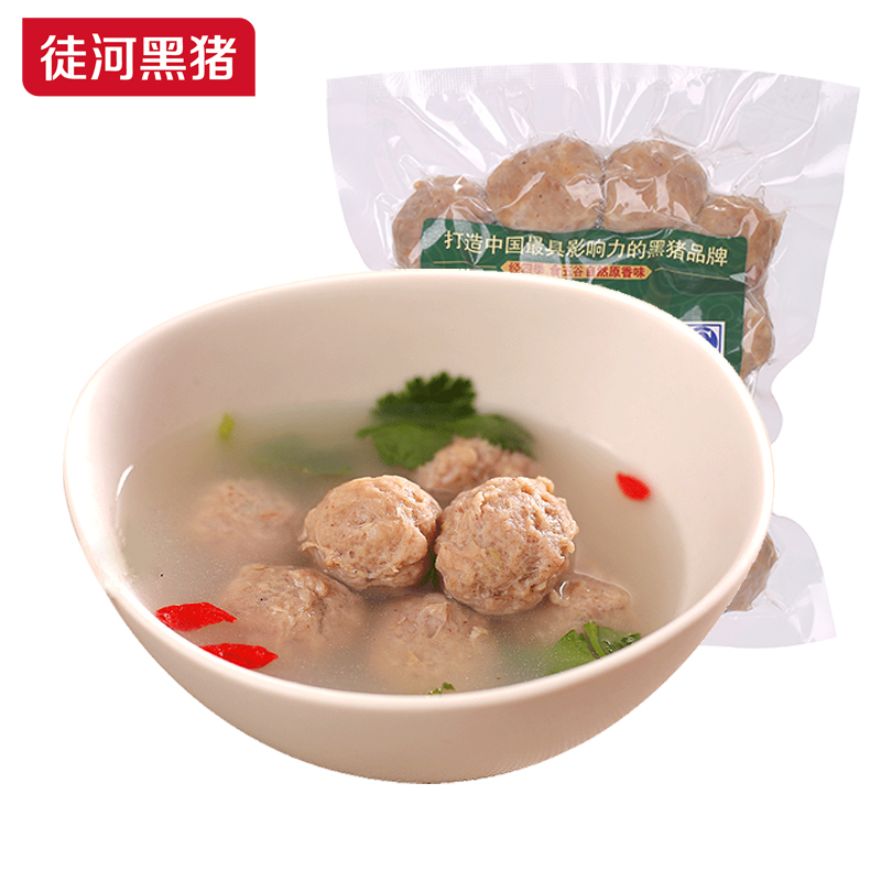 【徒河黑猪-丸子300g】土猪肉手工火锅烧烤猪腿肉弹力猪肉丸即食在类目 水产肉类/新鲜蔬果/熟食, 生肉/肉制品, 猪肉类, 生猪肉中 - 来自Buy2taobao.com提供专业的淘宝代购服务