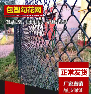 包塑勾花网球场体育场围栏网养鸡鸭羊养狗家用护栏网铁丝网养殖网