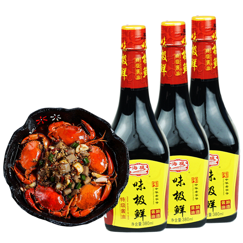 海堤味极鲜酱油380ml3瓶