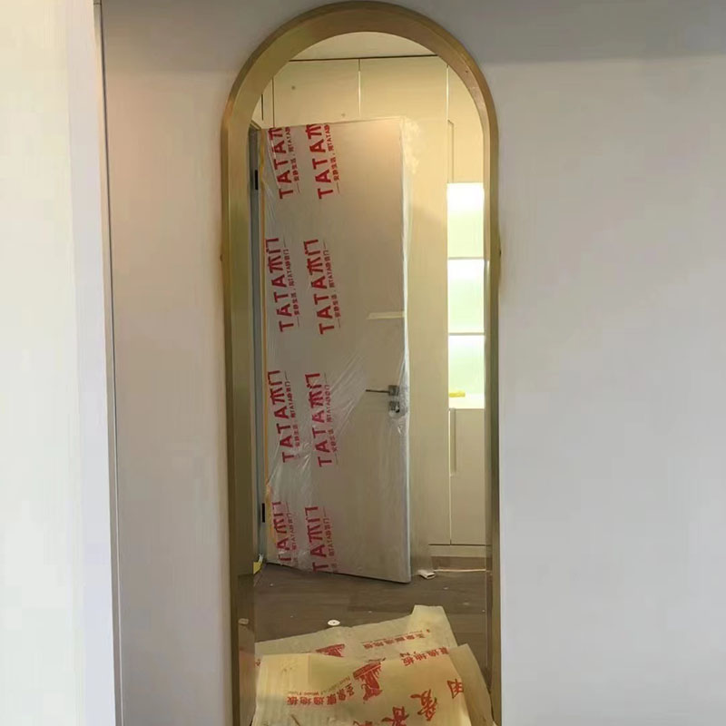 不锈钢拱门一体成型定制门框门头包边圆弧形u型线条金属折弯钛金