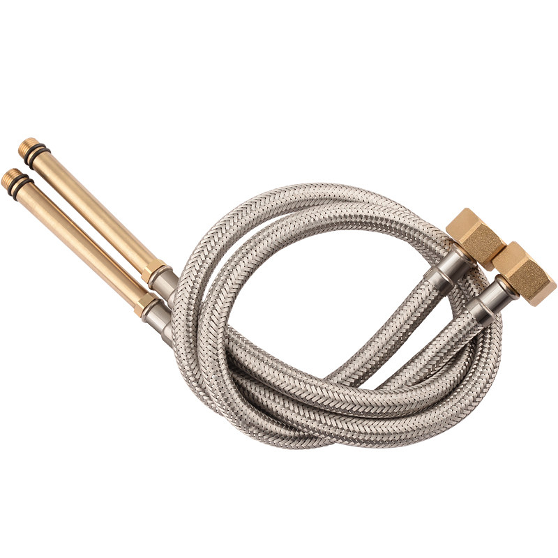 水龙头上水管尖头软管加长铜帽洗手面盆接水管厨房洗菜盆进水软管