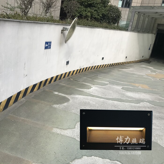 户外led汽车坡道灯嵌入式台阶墙角凹面楼梯壁灯开孔尺寸200*100mm已售