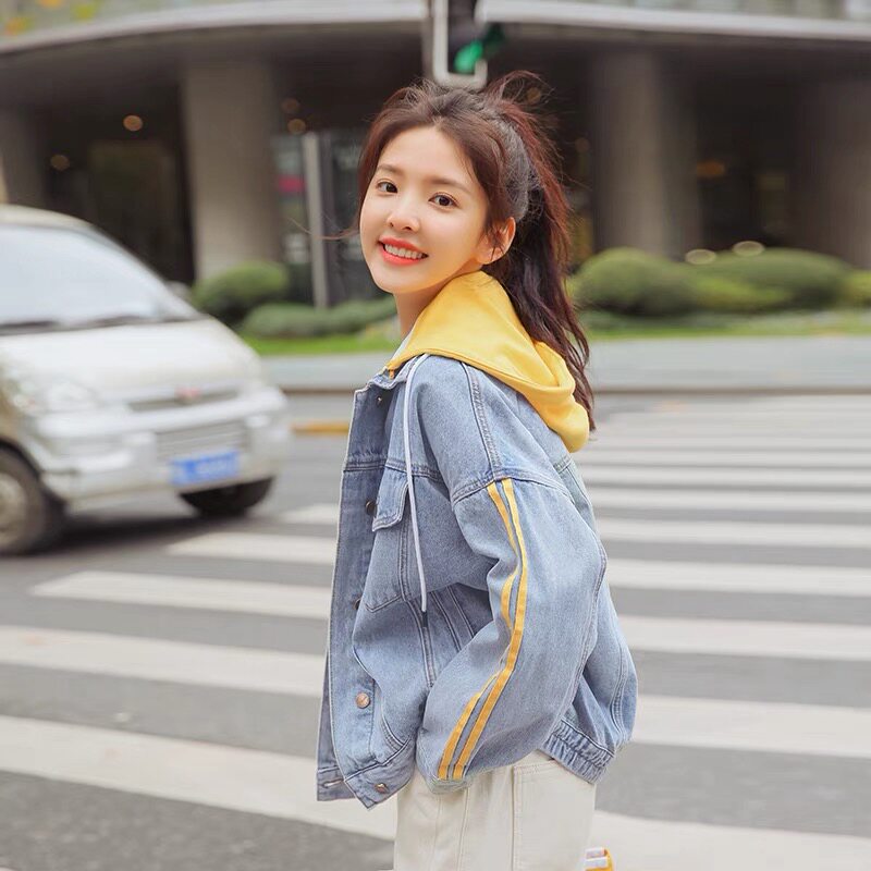 12女大童13少女孩14初中学生15青少年16岁短款17牛仔外套女秋冬装