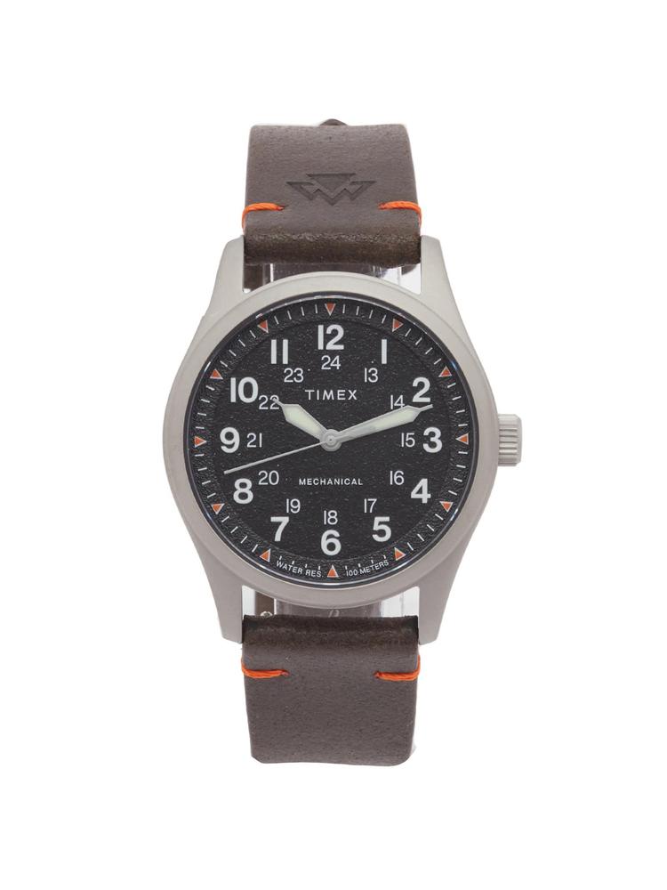 海外购天美时TIMEX专柜经典欧美腕表棕色皮带男士商务手表23新款